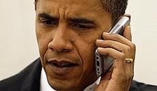  AP/Alex Brandon, Obama mit Handy