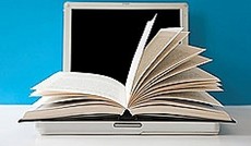  Fotolia/Daniel Gilbey, Buch auf einem Laptop