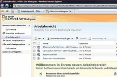  Bild: Microsoft, Office Live Workspace im Browser