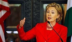  APA/EPA/Str, Hillary Clinton gestikuliert