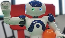  ORF.at/Nadja Igler, Nao-Roboter hebt die Hand