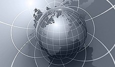 � Fotolia/Sean Gladwell (Montage), Grafische Darstellung von Vernetzungen um den Globus