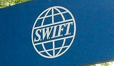  APA/EPA/BELGA/Jacques Collet, Logo des Finanzdienstleisters SWIFT.