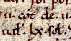  The National Archives/Screenshot: ORF.at, Detail aus dem Domesday Book